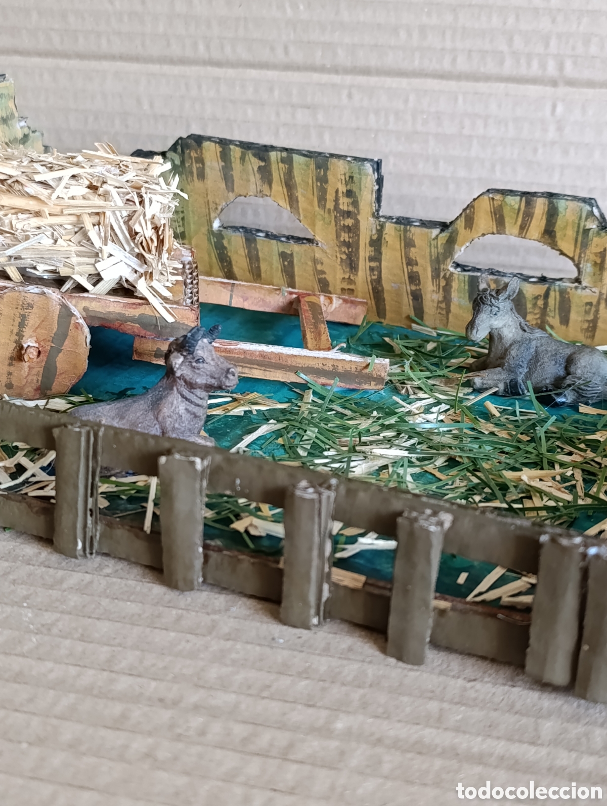 Figuras de Bel&eacute;n: CORRAL CON BURRO,BUEY Y CARRO.PARA BELEN