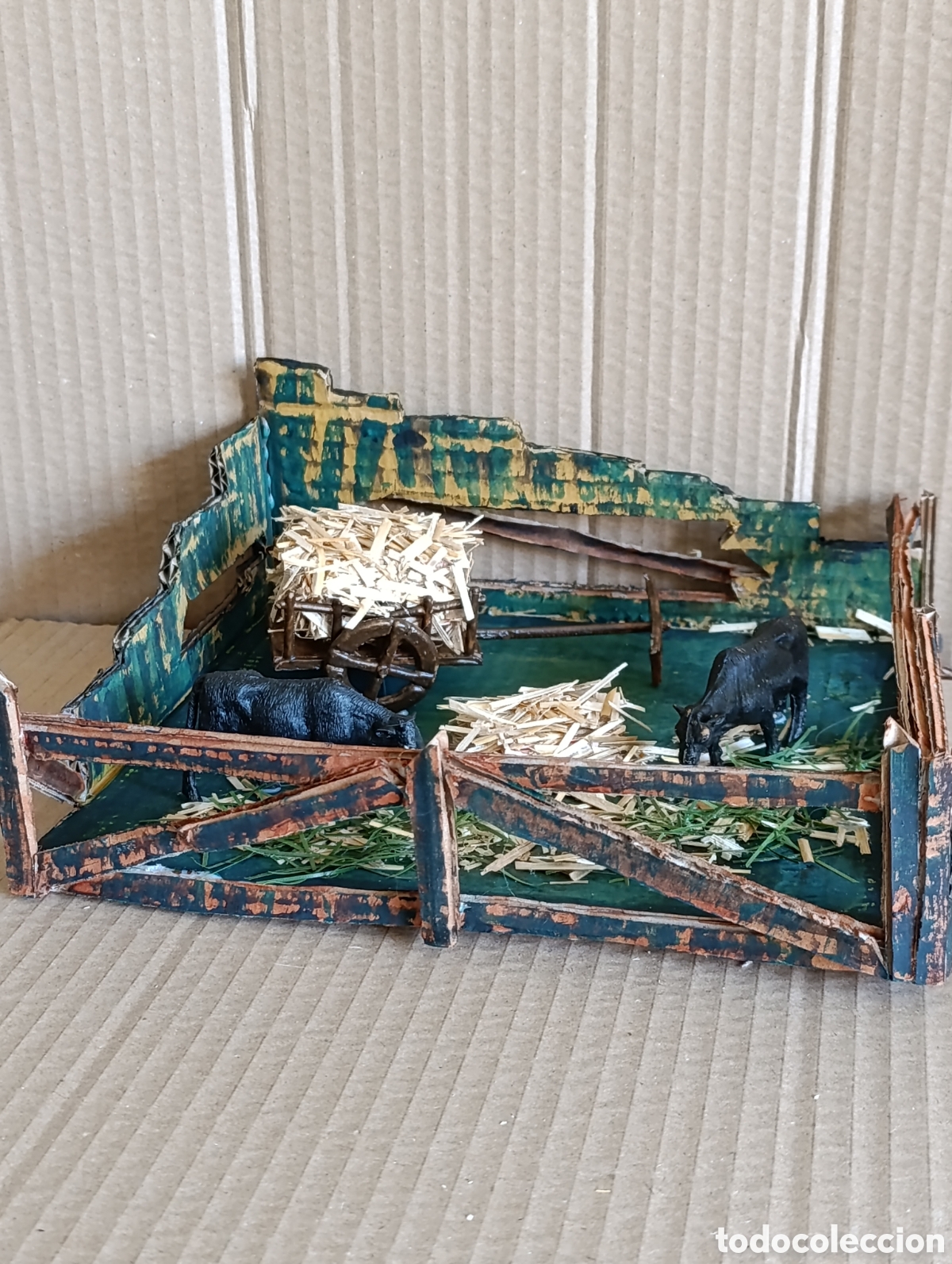 Figuras de Bel&eacute;n: CORRAL CON TOROS Y CARRETA.PARA BELEN.