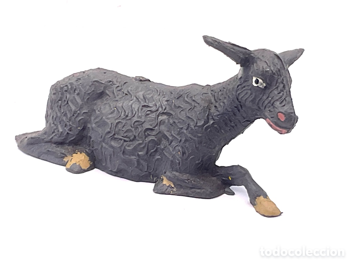 Figuras de Bel&eacute;n: ANTIGUA FIGURA DE BURRO O MULA EN PLASTICO.
