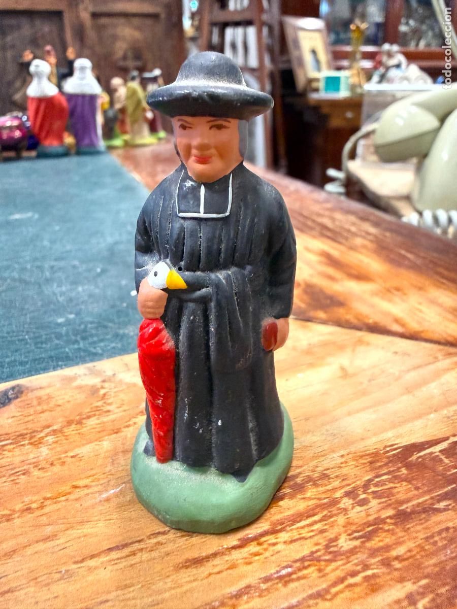 Figuras de Bel&eacute;n: ANTIGUA FIGURA DE TERRACOTA PARA BELEN ESCOFFIER - MEDIDA 7 CM