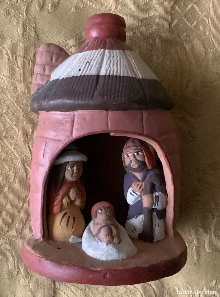 Figuras de Bel&eacute;n: BELEN DE BARRO EN CABA&Ntilde;A, PERU, HECHO A MANO
