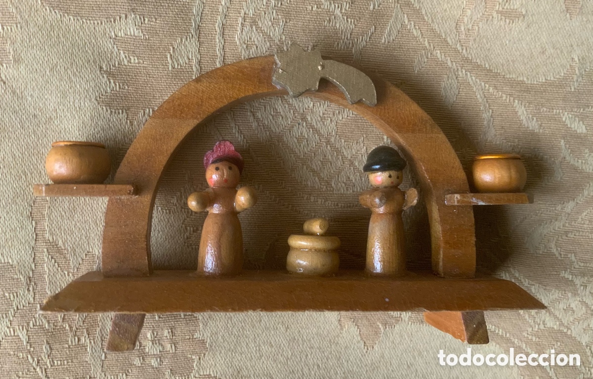 Figuras de Bel&eacute;n: PEQUE&Ntilde;O BELEN DE SAJONIA ARCO LUMINOSO
