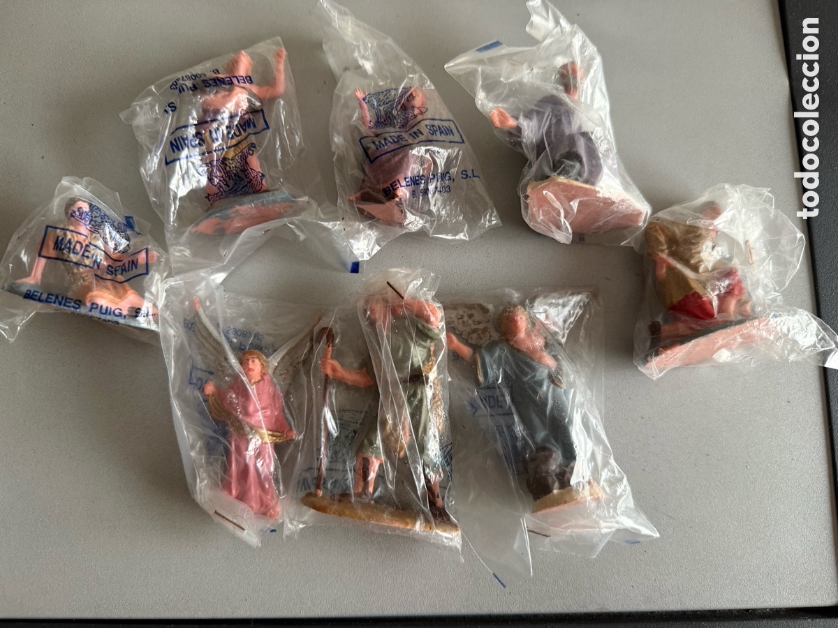 Figuras de Bel&eacute;n: Lote 8 Figuras Belen. NUEVAS. BELENES PUIG. a&ntilde;os 80