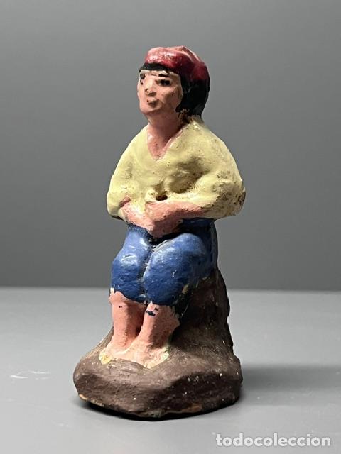 Figuras de Bel&eacute;n: Figura de Bel&eacute;n. Barro. Altura 7 cm