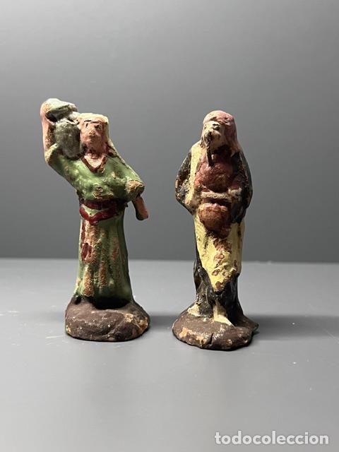Figuras de Bel&eacute;n: Figuras de Bel&eacute;n. Barro. Altura 7 cm