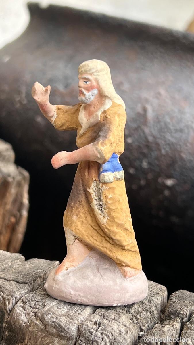 Figuras de Bel&eacute;n: Figura barro Bel&eacute;n antigua hombre turbante cacharreria murcia