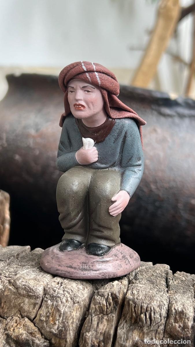 Figuras de Bel&eacute;n: Figura barro Bel&eacute;n caganer con turbante Murcia