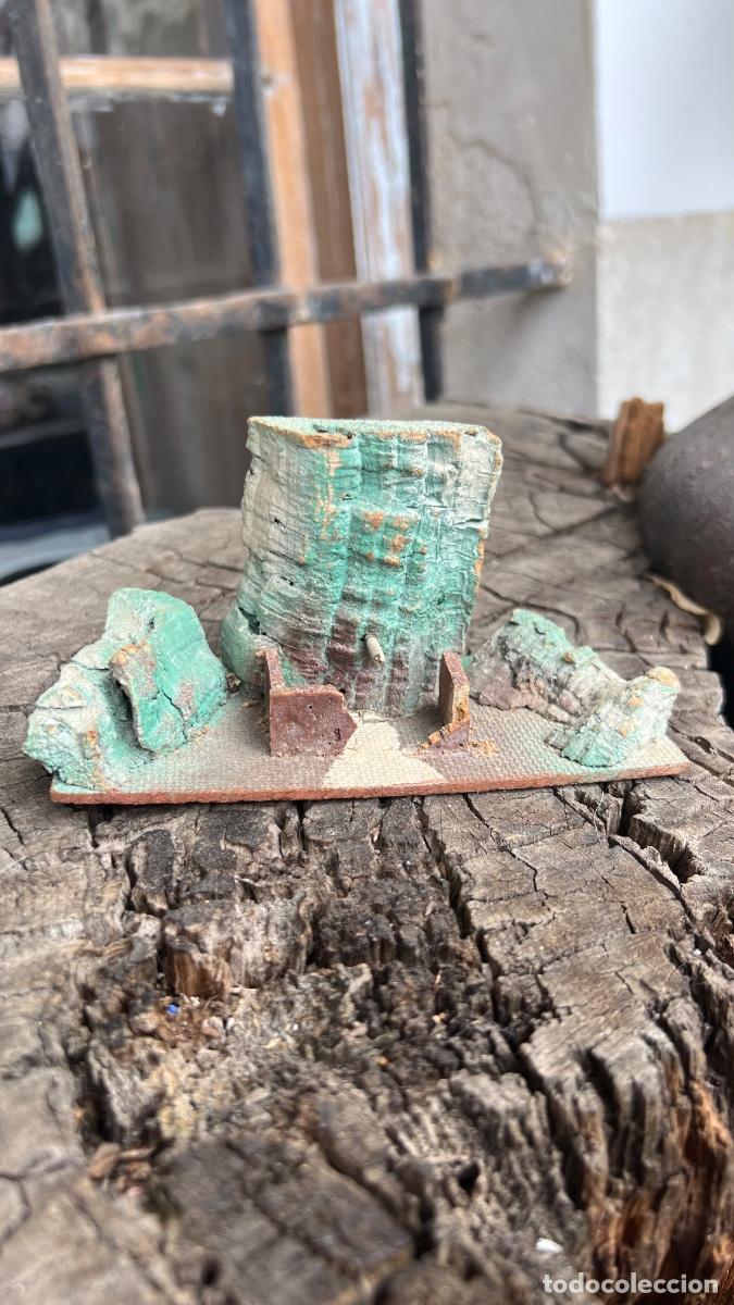 Figuras de Bel&eacute;n: Figura barro Bel&eacute;n fuente corcho tablez pintado