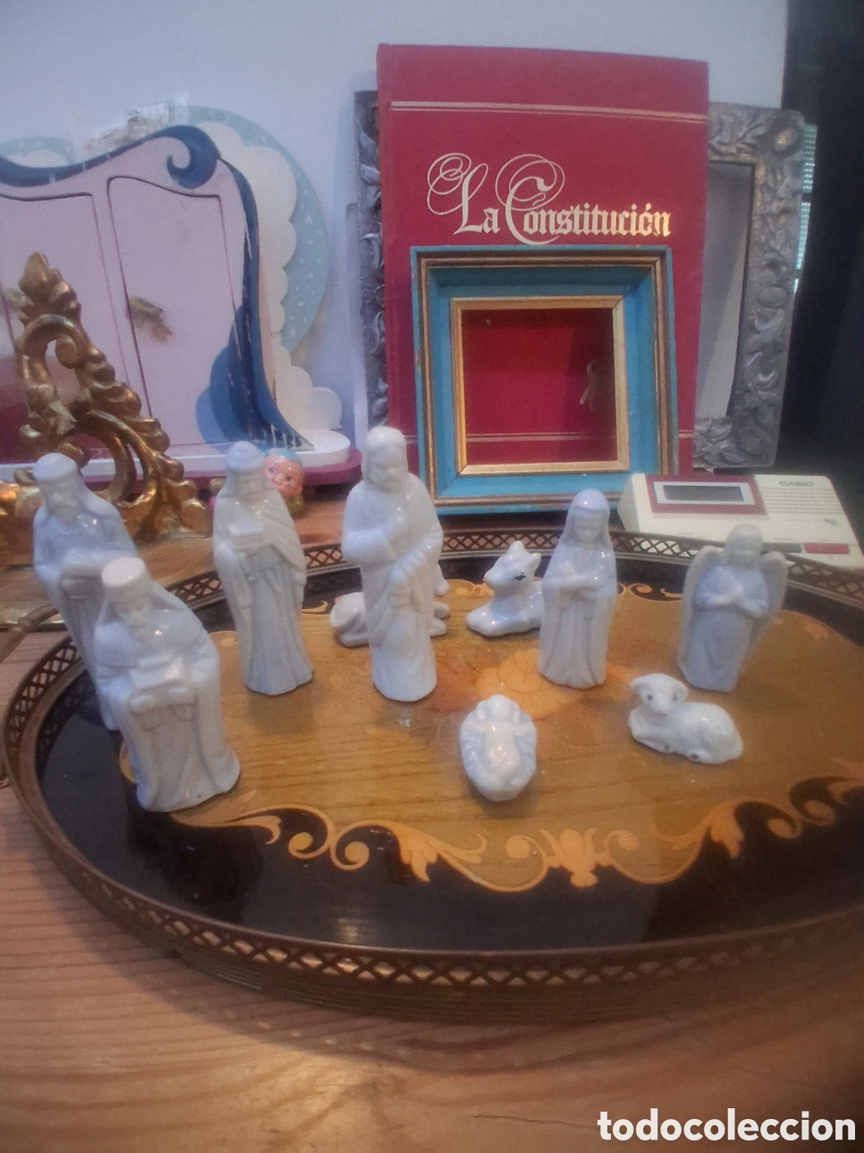 Figuras de Bel&eacute;n: Portal de belen completo de porcelana