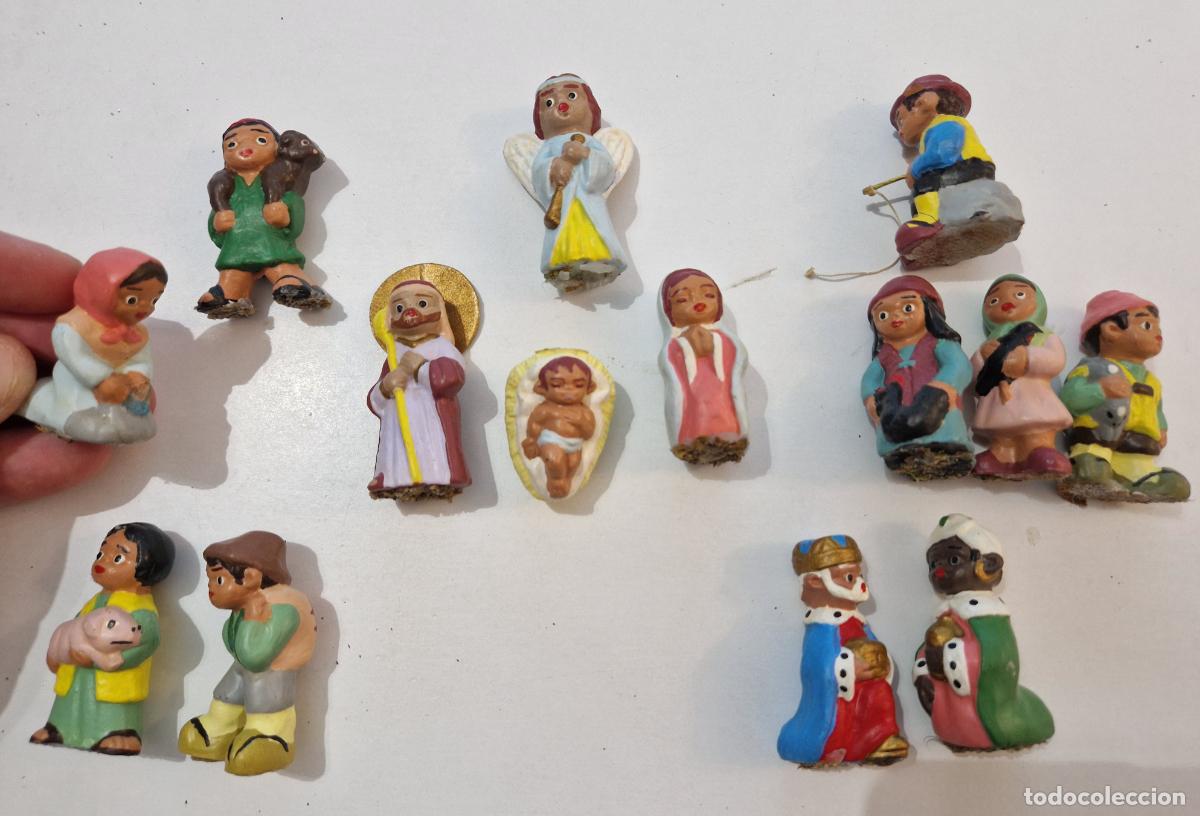 Figuras de Bel&eacute;n: Antiguo Belen Alborox Cabezones Ferrandiz 14 figura Terracota 5 cm vintage retro nacimiento pastor