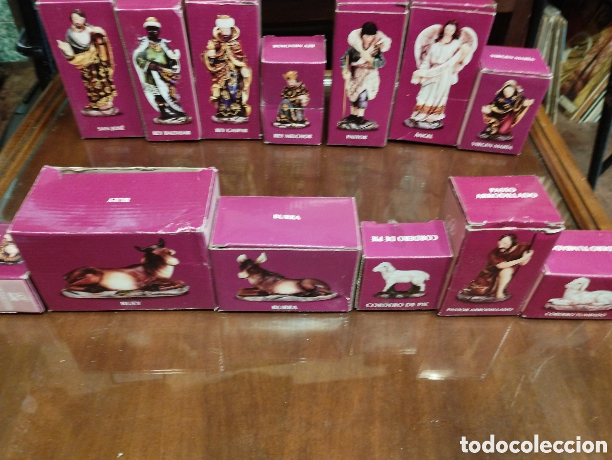 Figuras de Bel&eacute;n: Bel&eacute;n de 13 piezas c&oacute;mo nuevo 15cm de altura