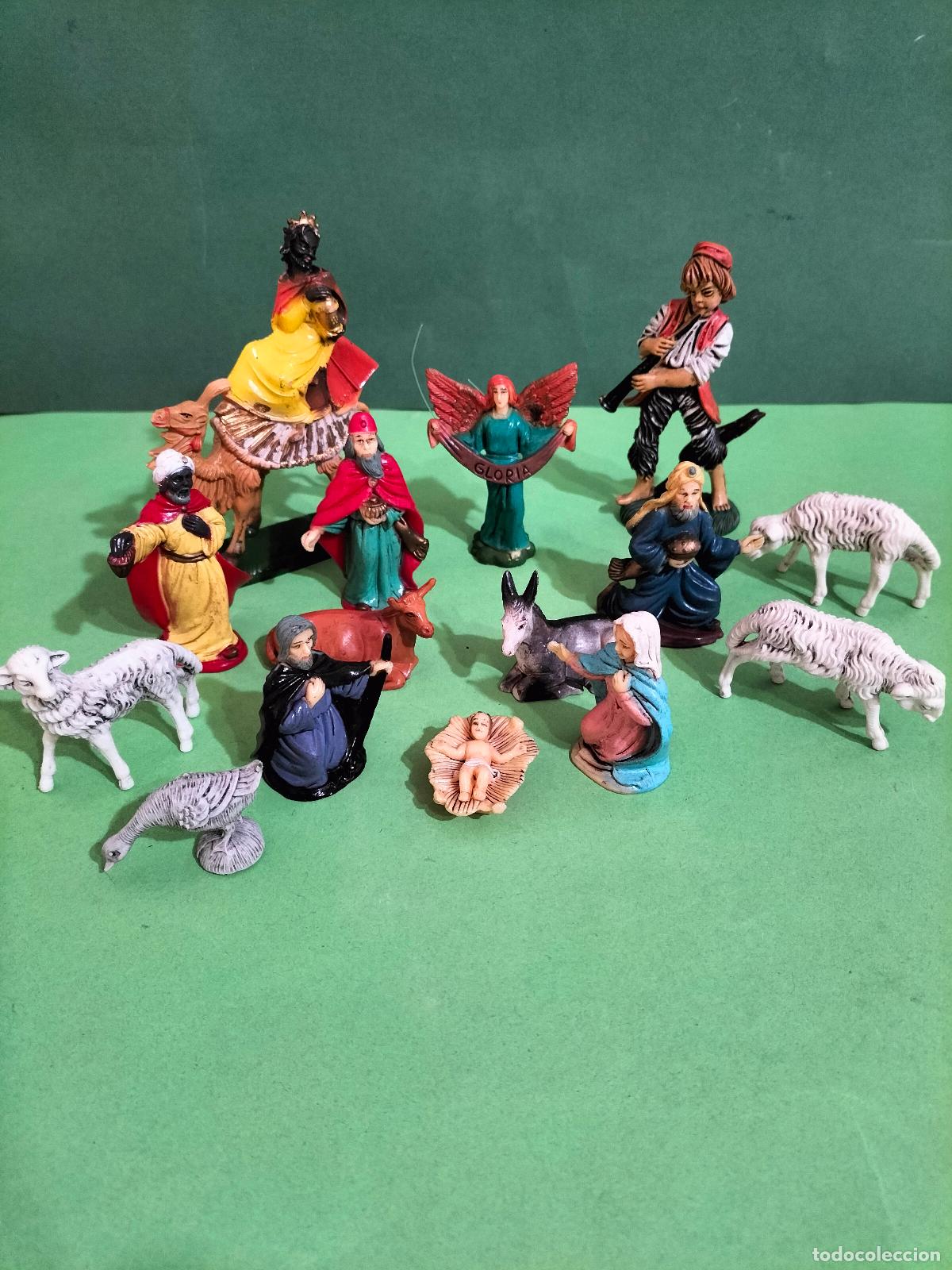 Figuras de Bel&eacute;n: Figuras pl&aacute;stico, Italy Anos 70 - FIGURAS DE NACIMIENTO DE NAVIDAD - Envio incluido.