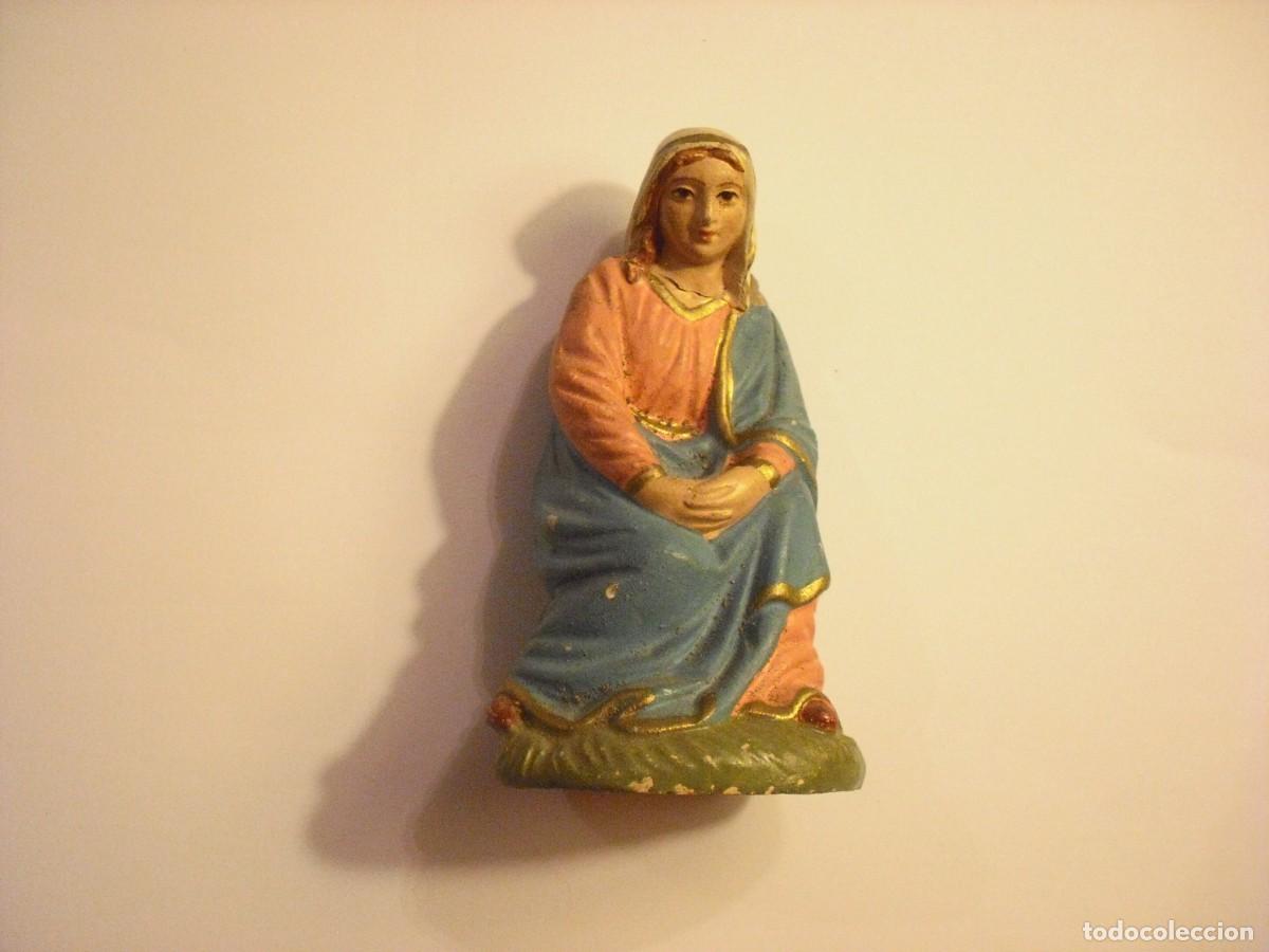 Statuine di Presepe: FIGURA DE LA VIRGEN MARIA PARA EL BELEN. DE TERRACOTA , PINTADA A MANO 10 CM