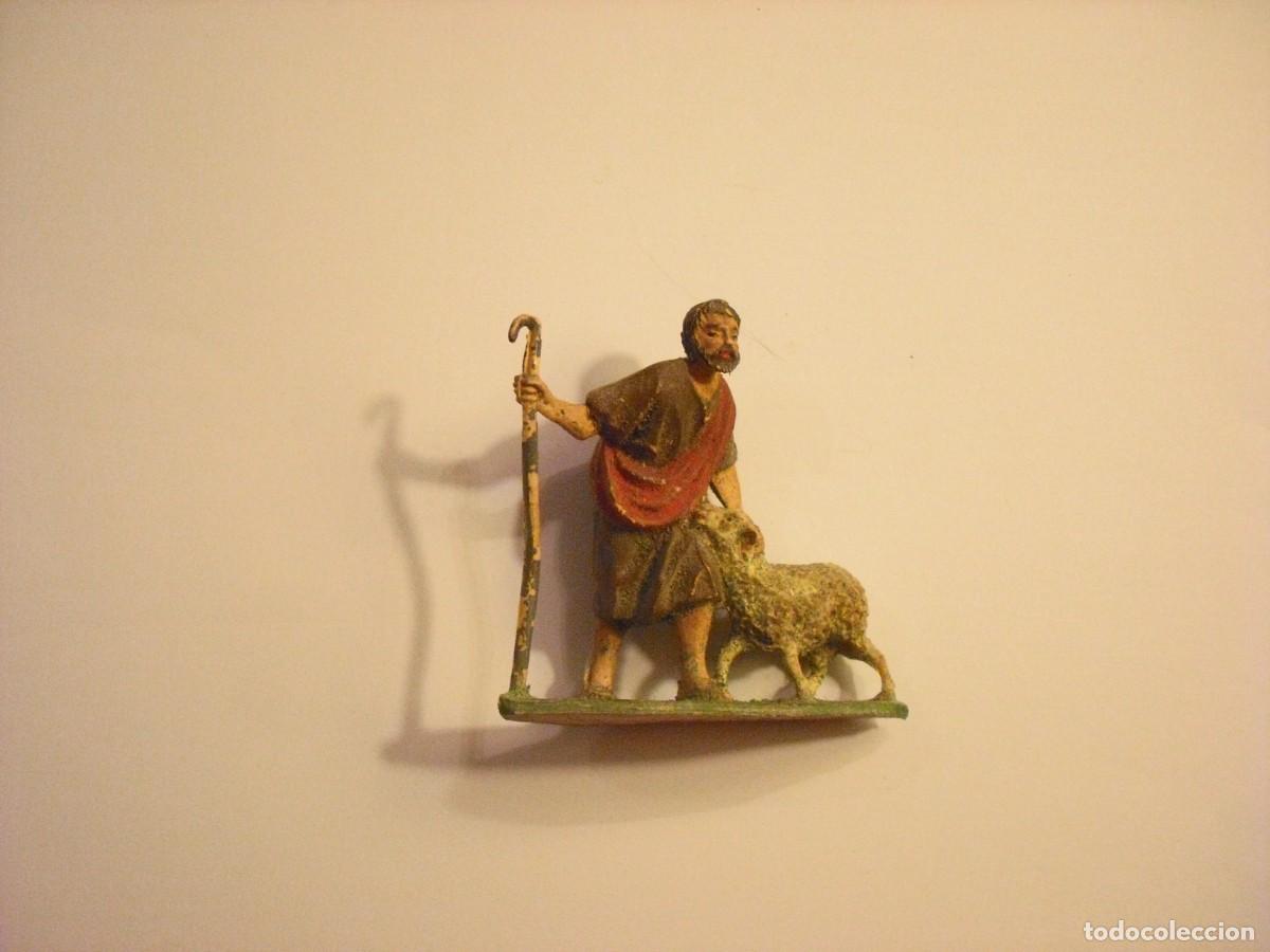 Statuine di Presepe: ANTIGUA FIGURA DE PASTOR DE BELEN. GOMA PECH