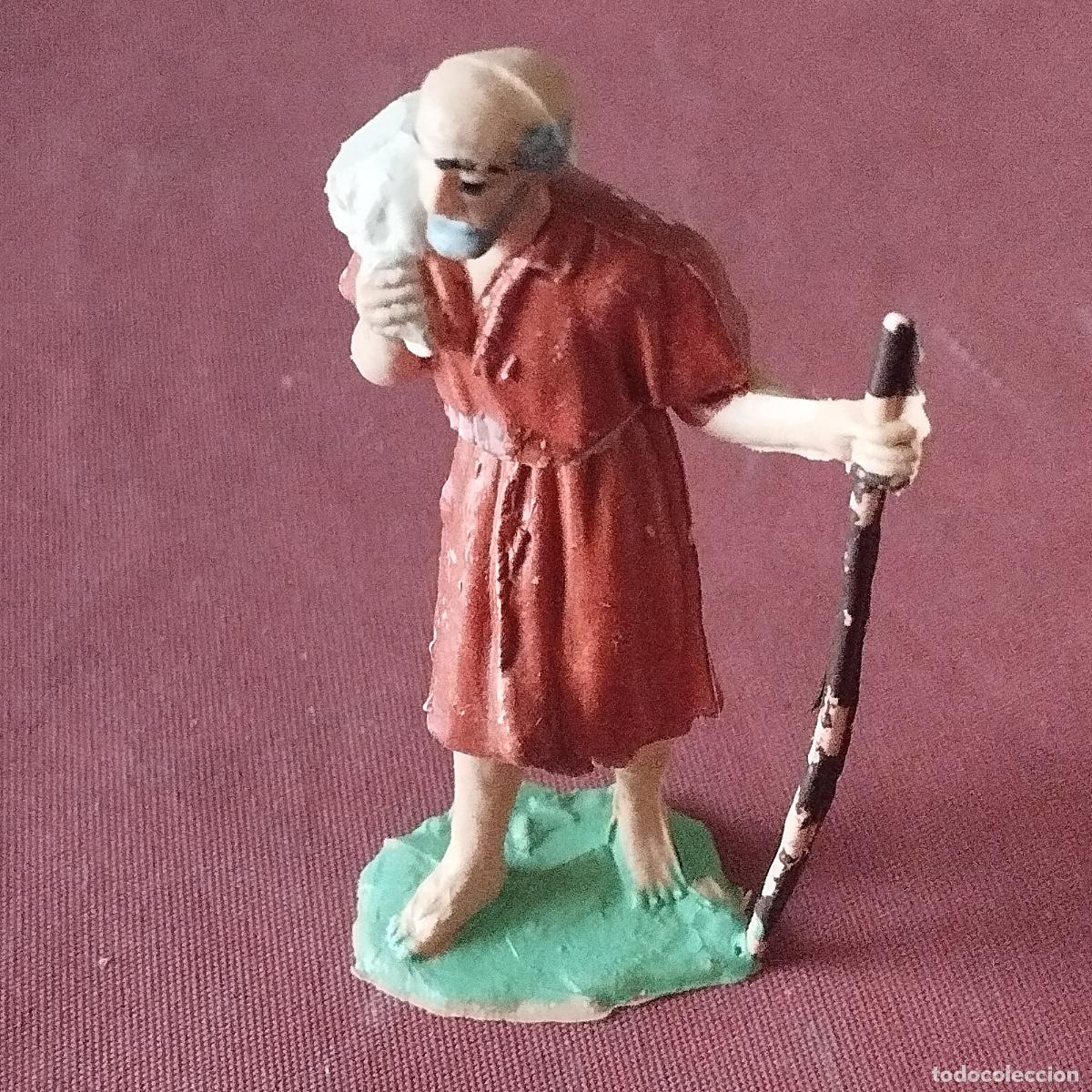 Figuras de Bel&eacute;n: PASTOR CON BASTON Y SACO - PARA BELEN O PESEBRE