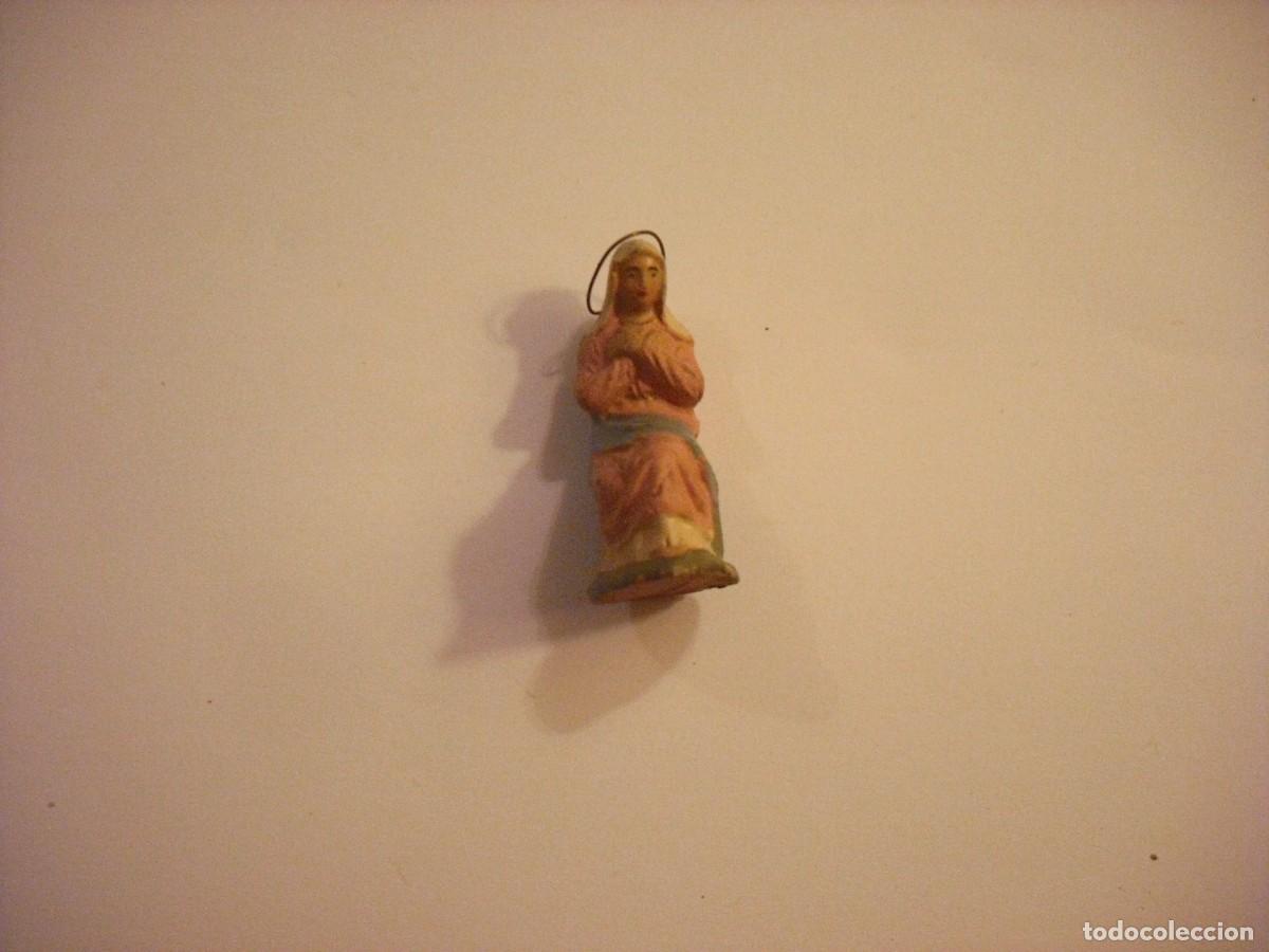 Figuras de Pres&eacute;pios: ANTIGUA FIGURA DE BELEN DE LA VIRGEN MARIA, TERRACOTA, MINIATURA 4,5 CM