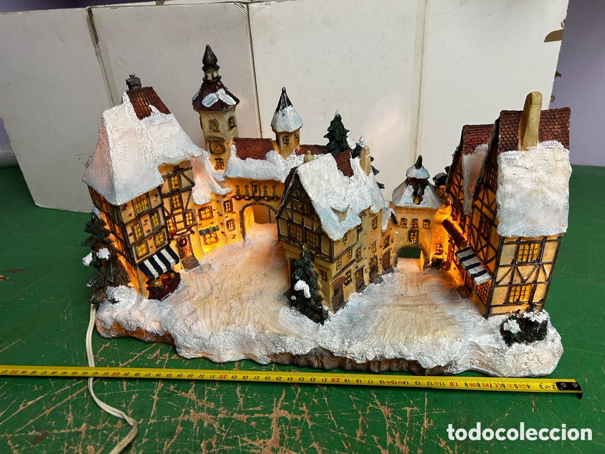 Figuras de Bel&eacute;n: VILLA NAVIDE&Ntilde;A CON LUZ FUNCIONA - Foto 2