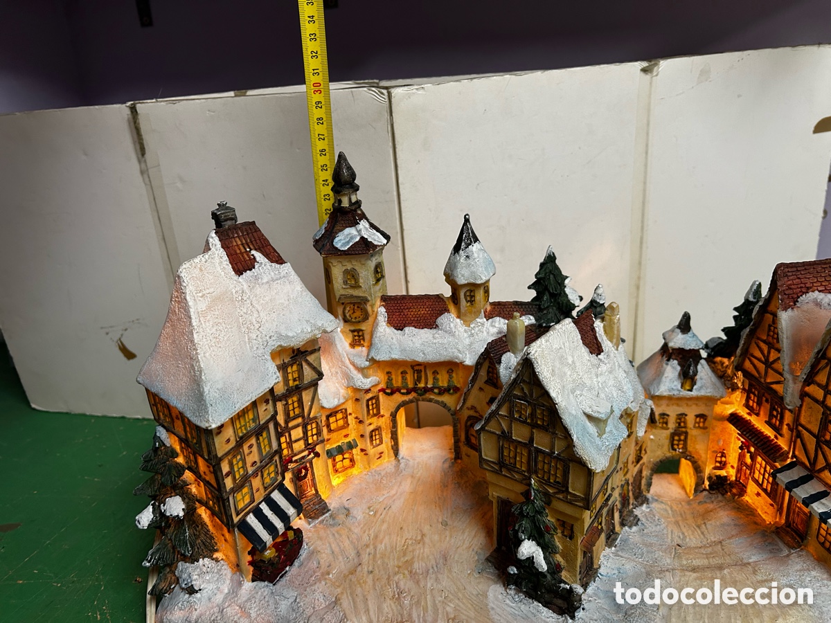 Figuras de Bel&eacute;n: VILLA NAVIDE&Ntilde;A CON LUZ FUNCIONA - Foto 3