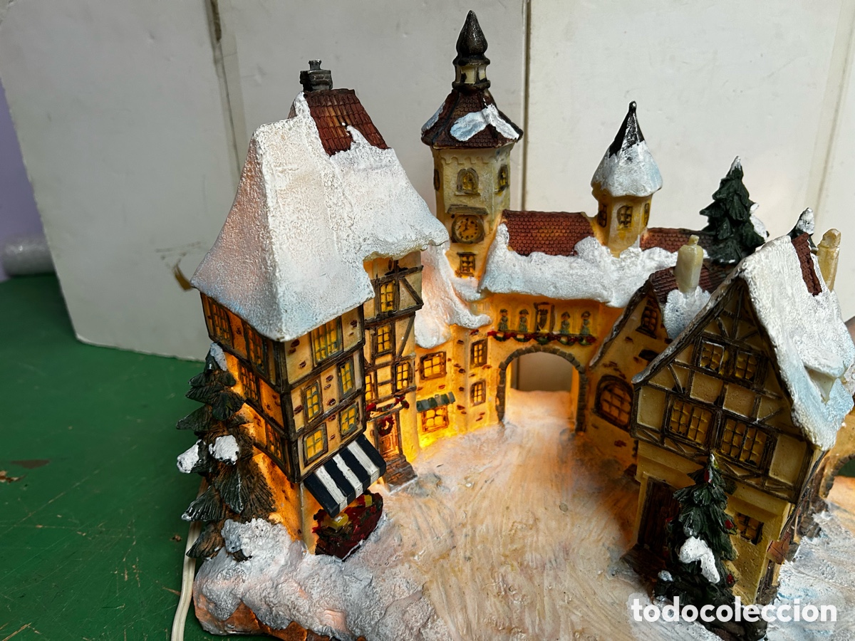 Figuras de Bel&eacute;n: VILLA NAVIDE&Ntilde;A CON LUZ FUNCIONA - Foto 4