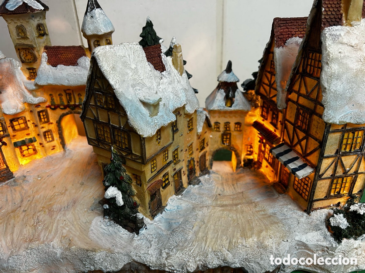 Figuras de Bel&eacute;n: VILLA NAVIDE&Ntilde;A CON LUZ FUNCIONA - Foto 5
