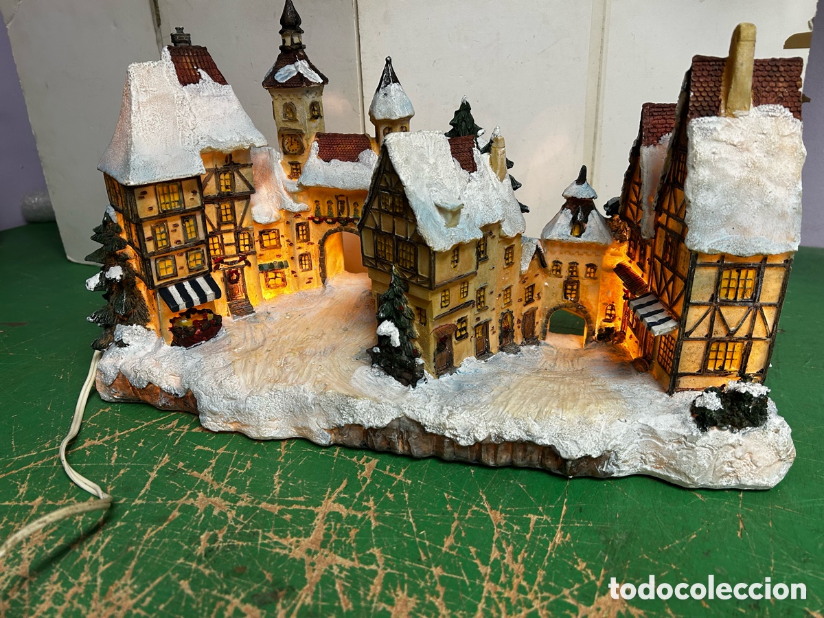 Figuras de Bel&eacute;n: VILLA NAVIDE&Ntilde;A CON LUZ FUNCIONA - Foto 1