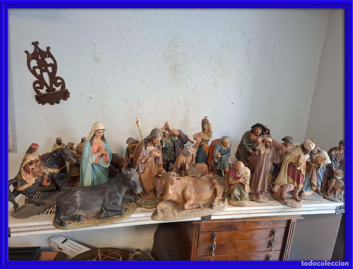 Figuras de Bel&eacute;n: MAGNIFICO BELEN ANTIGUA DE MUCHA CALIDAD Y PIEZAS GRANDES. HAY MAS PIEZAS