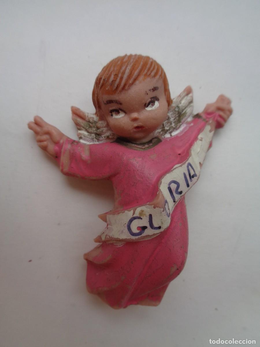 Figuras de Bel&eacute;n: ANTIGUA FIGURA DE PLASTICO DEL BELEN CABEZON TIPO FERRANDIZ : ANGEL ANUNCIADOR