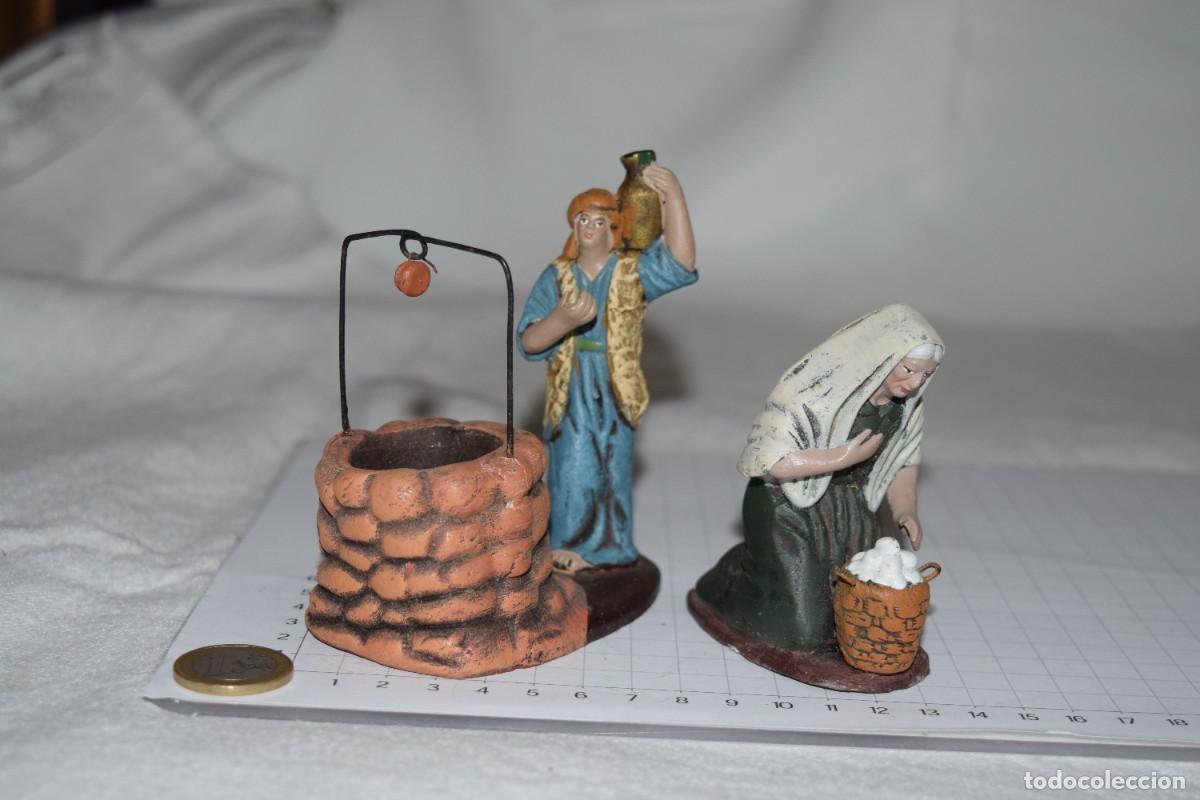 Figuras de Bel&eacute;n: Pozo y figuras de BEL&Eacute;N, terracota... / J. Fern&aacute;ndes, Ortigas, Cacharrer&iacute;a murciana, otras... &iexcl;Mira!
