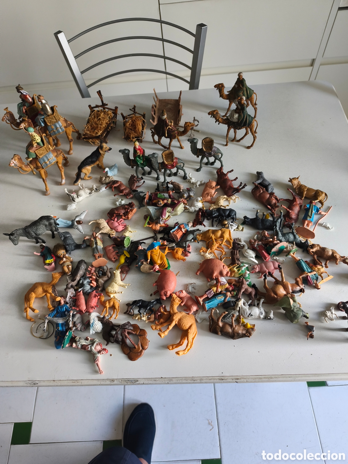 Figuras de Bel&eacute;n: Super lote de antiguas figuras del portal de Bel&eacute;n Pet en buen estado