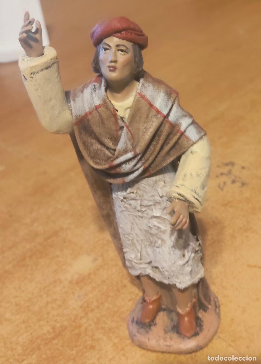 Figures of Bethlehem: figura pastor con ofrenda - maestros artesanos Bel&eacute;n pesebre - 12 cm Terracota