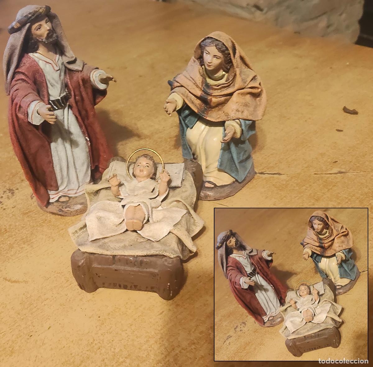 Figuras de Bel&eacute;n: Nacimiento Jesus maria y jose - maestros artesanos - Bel&eacute;n pesebre nacimiento navidad - 12 cm - terr