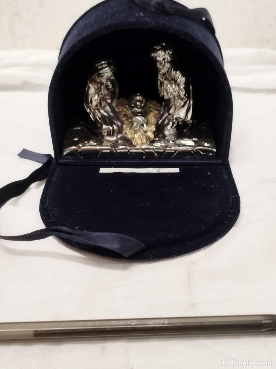 Figuras de Bel&eacute;n: Bel&eacute;n o nacimiento de viaje en miniatura de plata de ley Hior.