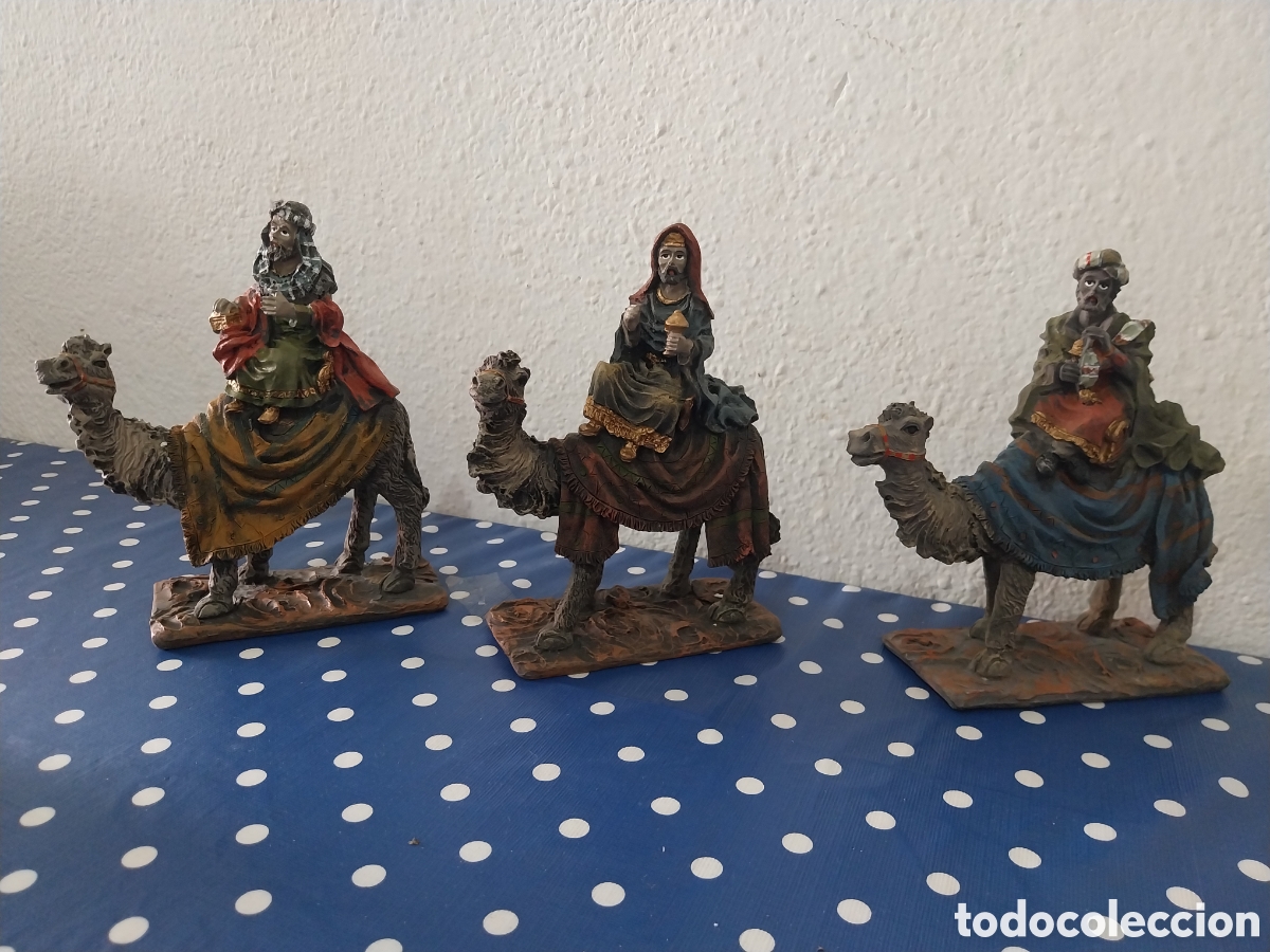 Figuras de Bel&eacute;n: Los reyes magos a camello figuras Bel&eacute;n