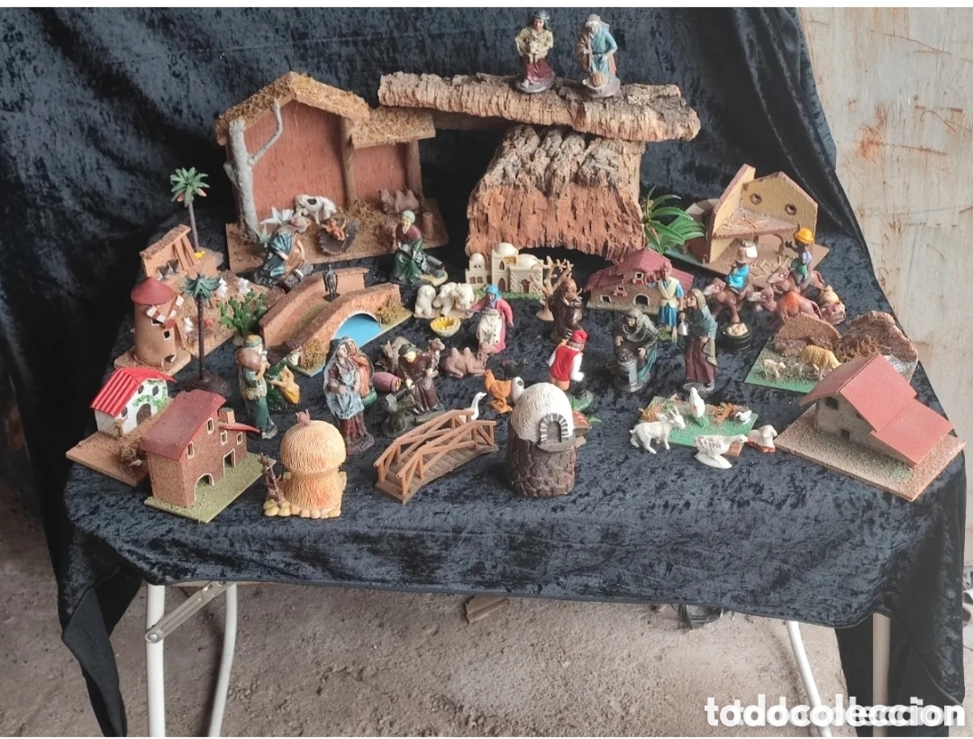 Figuras de Bel&eacute;n: LOTE BEL&Eacute;N CON MAS 50 PIEZAS. FIGURAS Y DECORACIONES