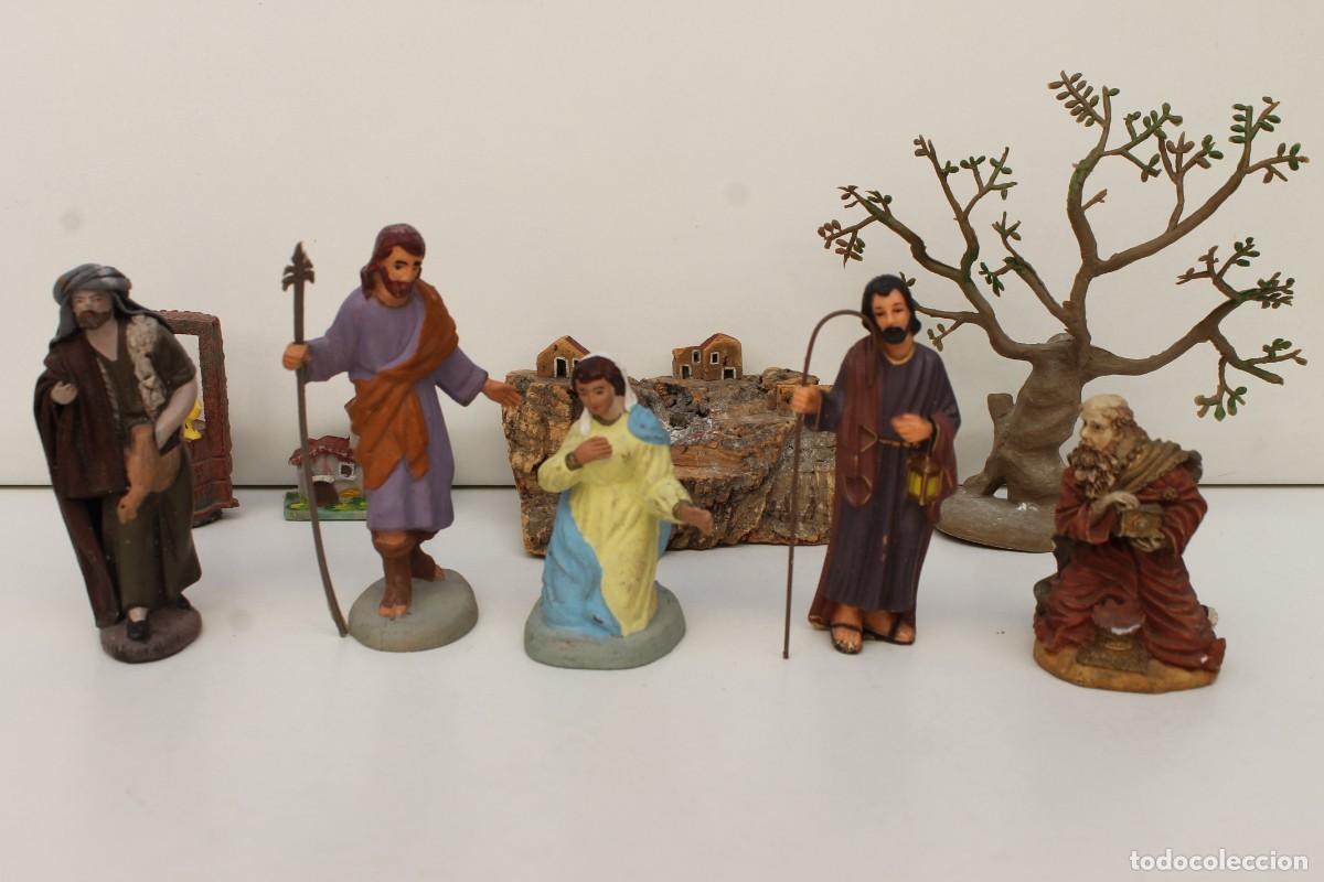 Figuras de Bel&eacute;n: LOTE DE FIGUIRAS PESEBRE, BELEN COMPLEMENTOS DE PLASTICO.