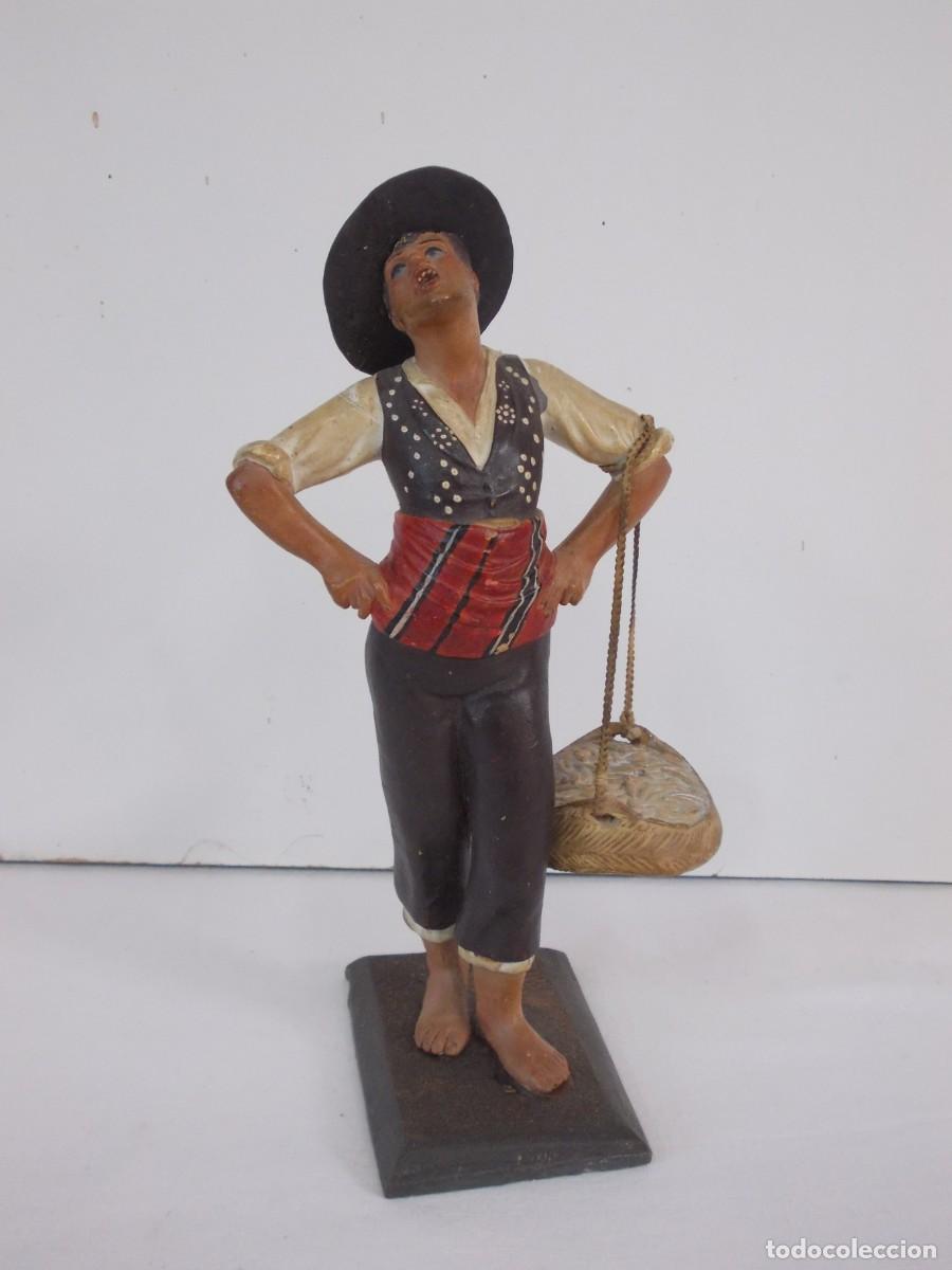 Figuras de Bel&eacute;n: MAGNIFICA FIGURA DE BELEN EN TERRACOTA CENACHERO MALAGUE&Ntilde;O GRAN TAMA&Ntilde;O