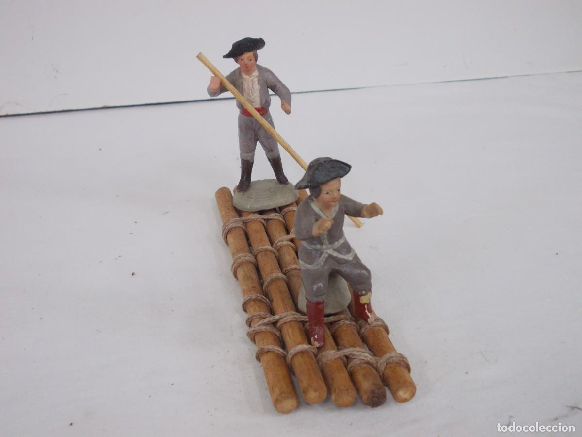 Figuras de Bel&eacute;n: MUY BONITA Y GRACIOSA COMPOSICION ANTIGUAS FIGURAS DE BELEN NAVATEROS ALMADIEROS