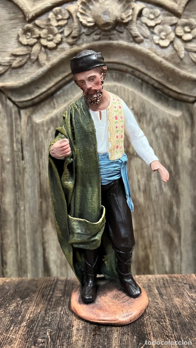 Figuras de Bel&eacute;n: Gran figura Belen barro firma Serrano Murcia 21cms
