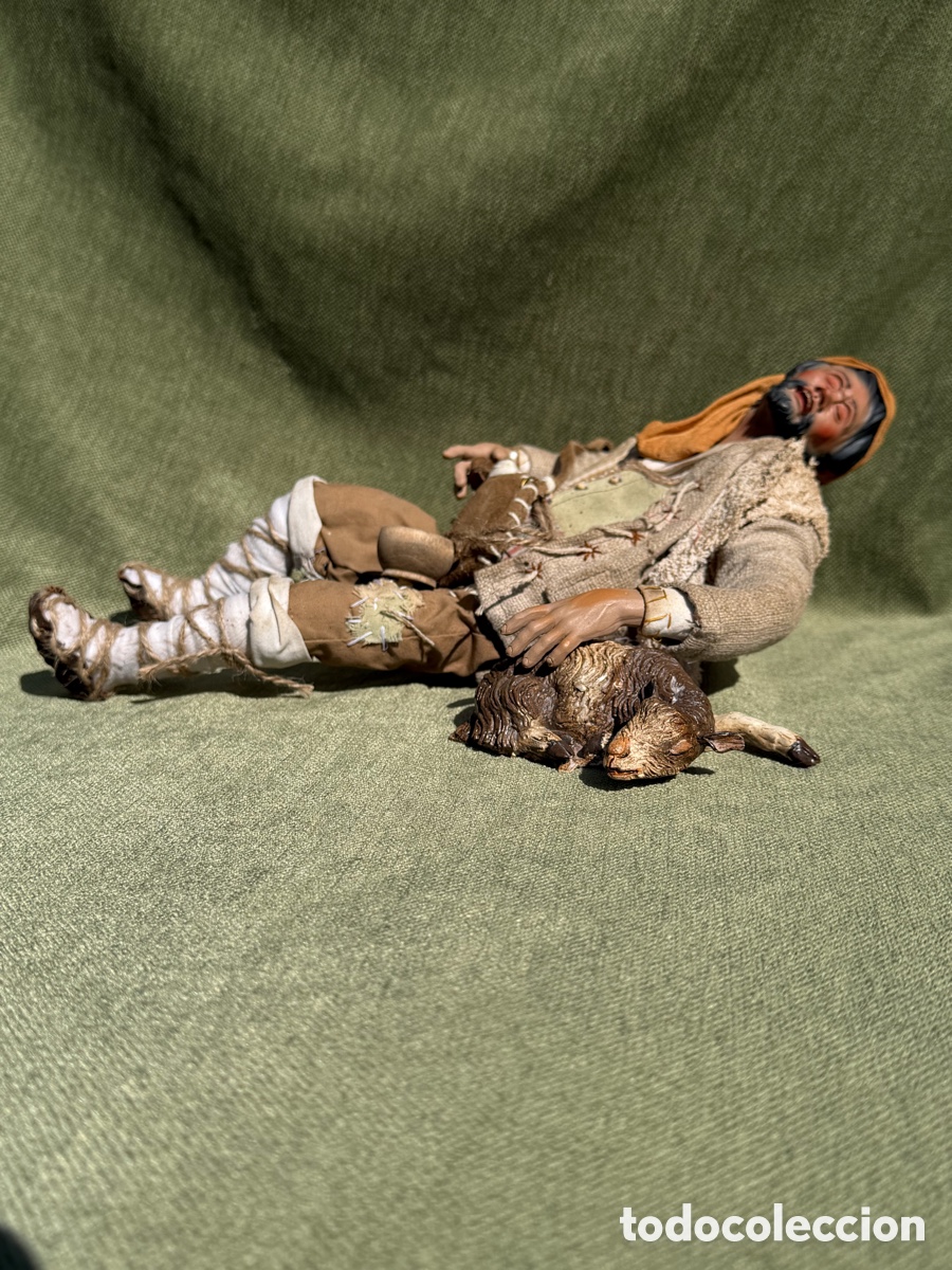 Figuras de Bel&eacute;n: Pastor dormido. Bel&eacute;n Napolitano.
