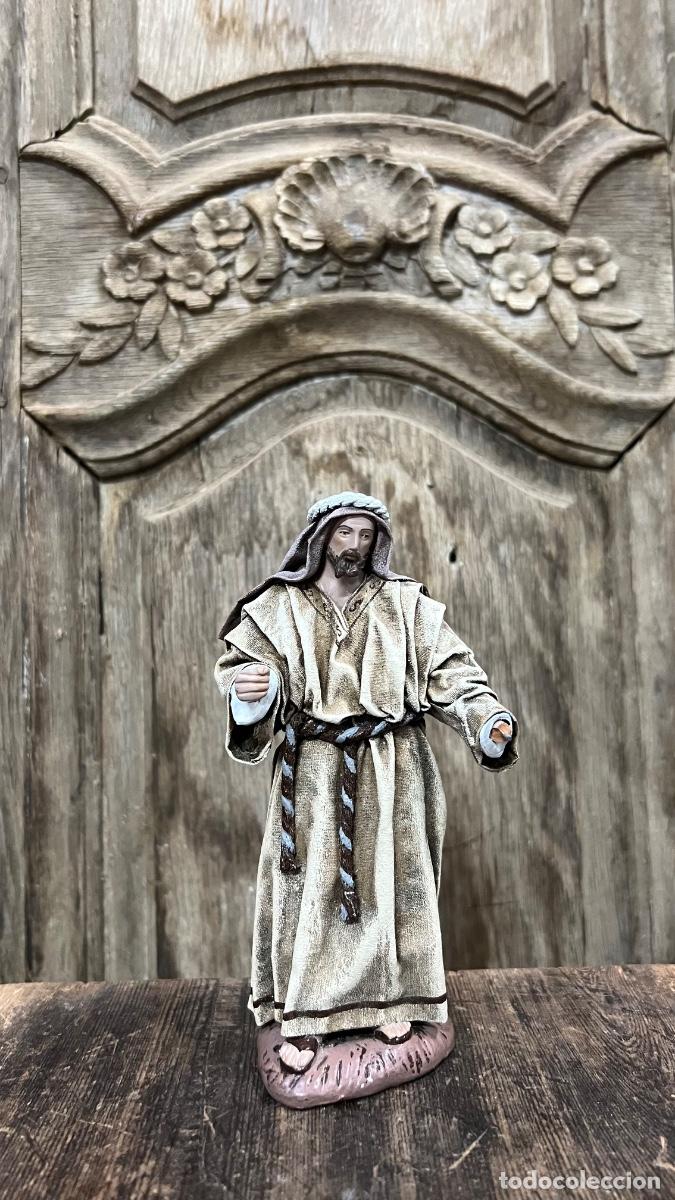 Figuras de Bel&eacute;n: Figura Belen barro tela Serrano San Jos&eacute; 17cms