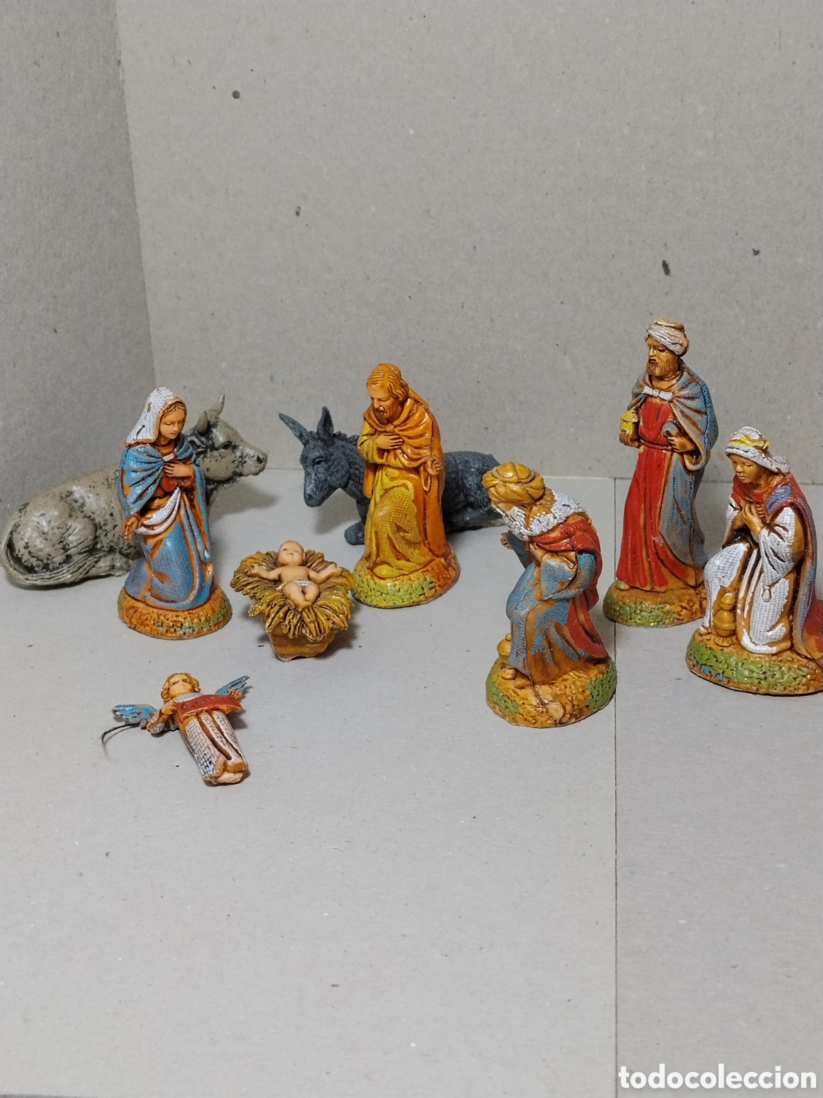 Figuras de Bel&eacute;n: Figura de bel&eacute;n, pesebre, goma dura. Nacimiento reyes angel