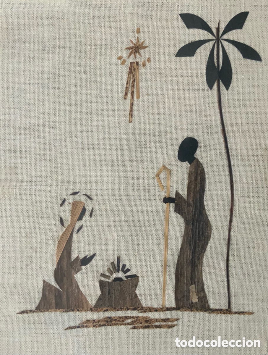 Figuras de Bel&eacute;n: ANTIGUO BELEN DE UGANDA SOBRE TELA