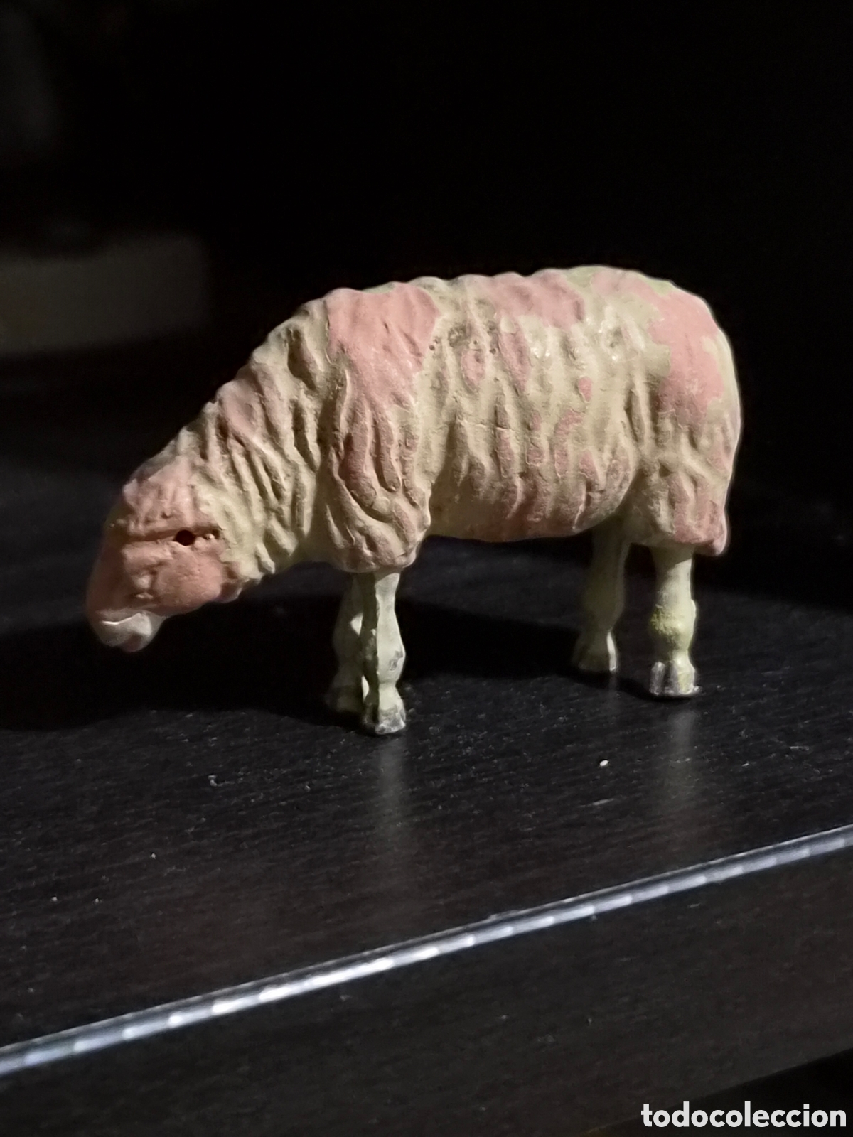 Figuras de Bel&eacute;n: ANTIGUA FIGURA DEL BEL&Eacute;N OVEJA TERRACOTA O BARRO COSIDO 5,5X3,5 CM