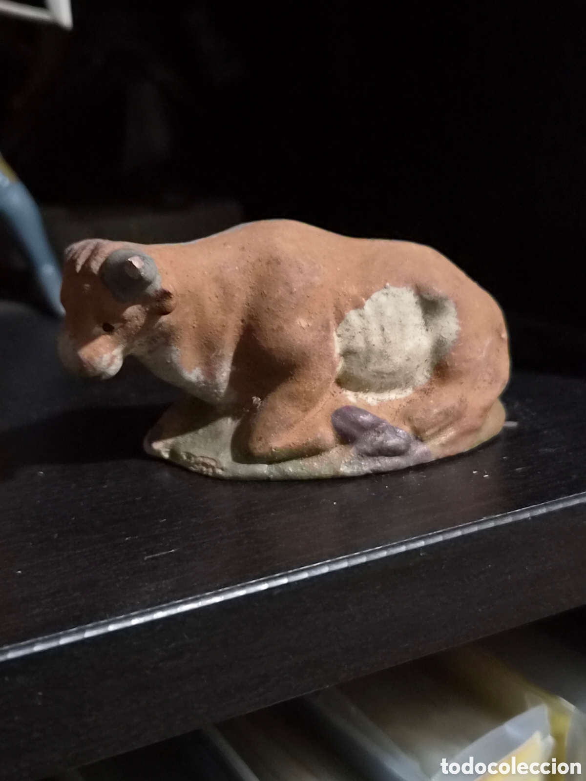 Figuras de Bel&eacute;n: ANTIGUA FIGURA DEL BEL&Eacute;N VACA TERRACOTA O BARRO COSIDO 7X4 CM