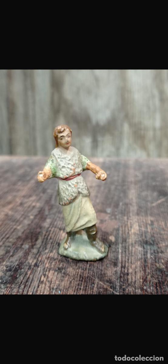 Figuras de Bel&eacute;n: Figura barro Bel&eacute;n pastor cacharrer&iacute;a Murcia 5,5cms
