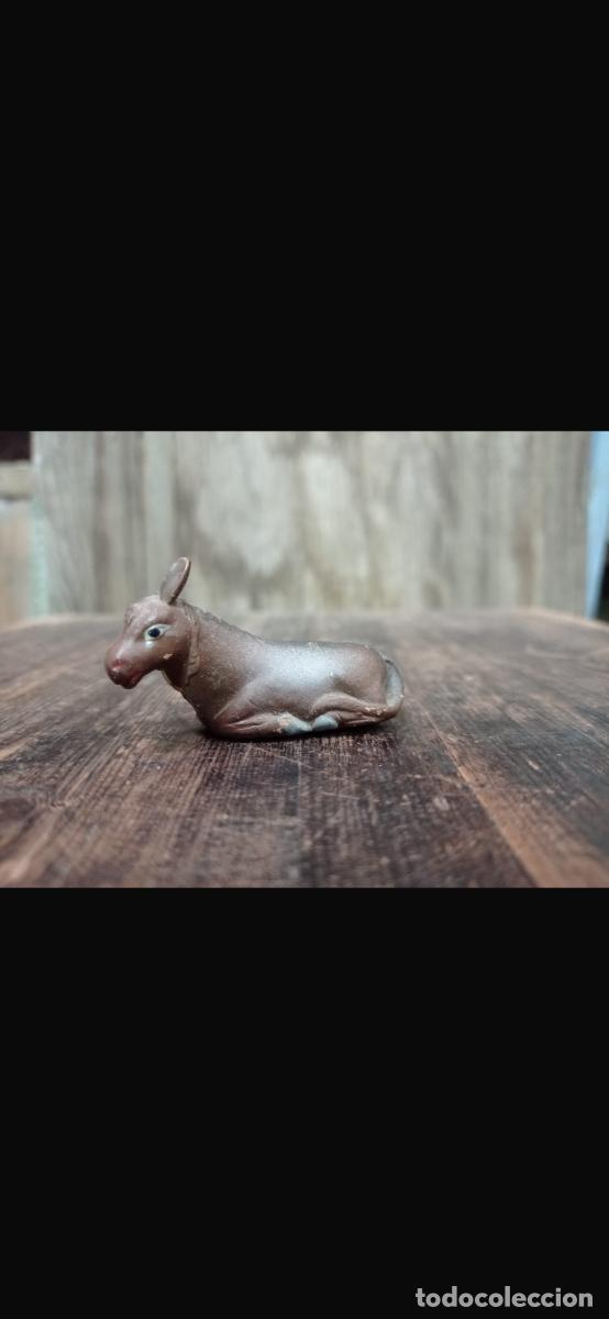 Figuras de Bel&eacute;n: Figura barro Bel&eacute;n burro pesebre cacharrer&iacute;a Murcia 3cms
