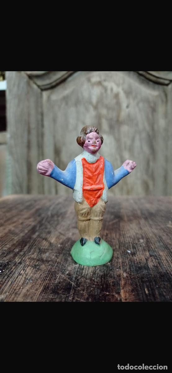Figuras de Bel&eacute;n: Figura barro Bel&eacute;n mujer peinado roleos campesina cacharrer&iacute;a Murcia 8cms