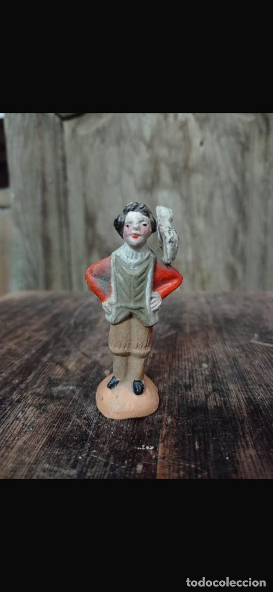 Figuras de Bel&eacute;n: Figura barro Bel&eacute;n hombre pastor cacharrer&iacute;a Murcia 7cms