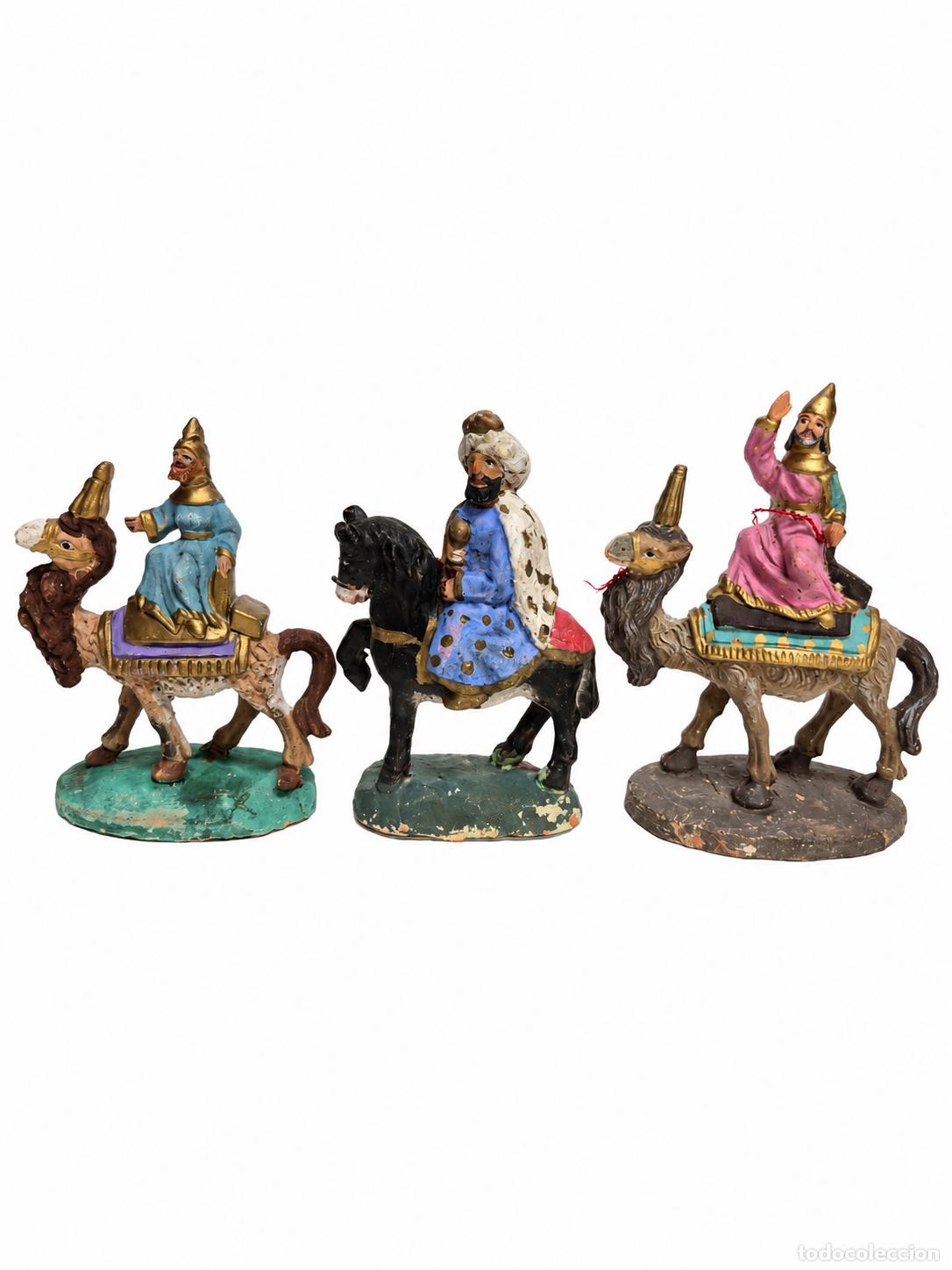 Figuras de Bel&eacute;n: Antiguas Figuras de Bel&eacute;n - Reyes Magos - Taller de Manuel Ortigas M&eacute;ndez (M. Ortigas), Murcia