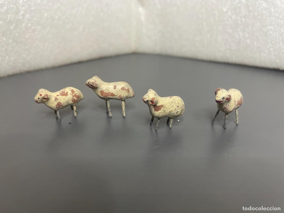 Figuras de Bel&eacute;n: Belen - ovejas barro / terracota y patas de alambre